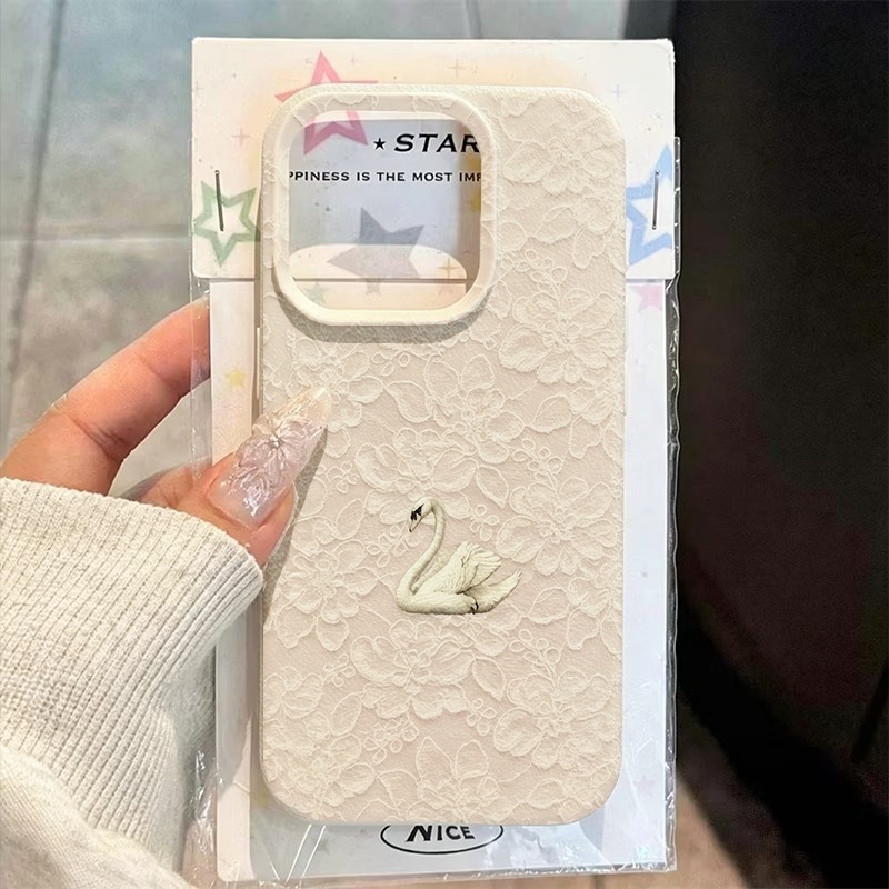 Lace Swan Pattern Lychee Textu - огляд і ціна Apple Iphone 15 Pro Max