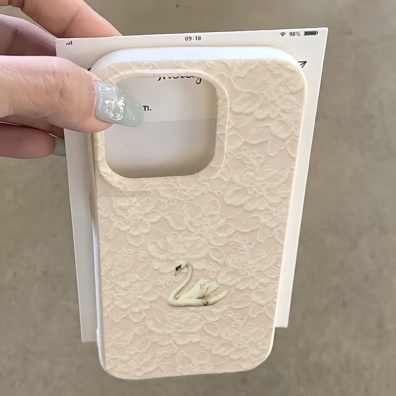 Lace Swan Pattern Lychee Textu - огляд і ціна Apple Iphone 15 Pro Max