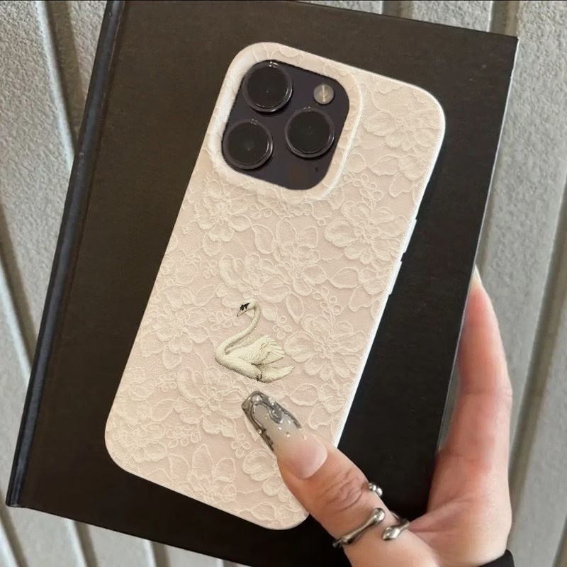 Lace Swan Pattern Lychee Textu - огляд і ціна Apple Iphone 15 Pro Max