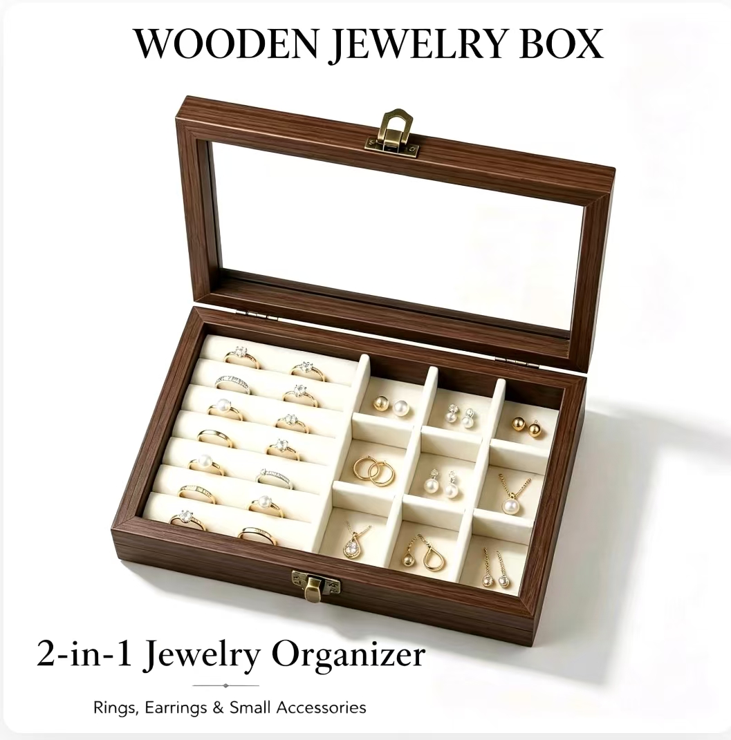 Bedroom Desktop Walnut Pattern - огляд і ціна Velvet Jewelry Box