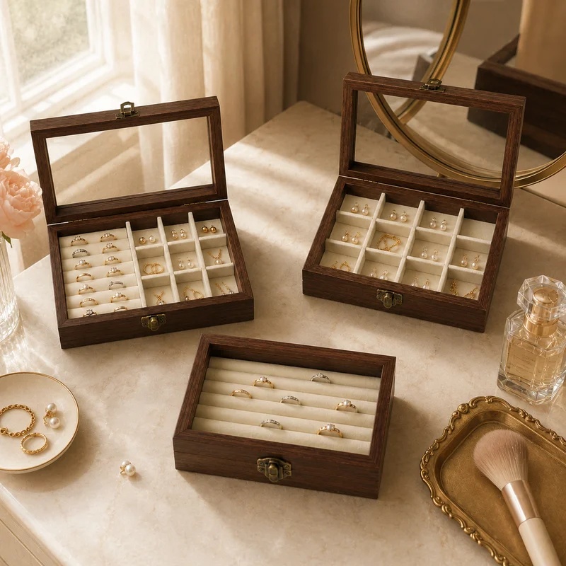 Bedroom Desktop Walnut Pattern - огляд і ціна Velvet Jewelry Box