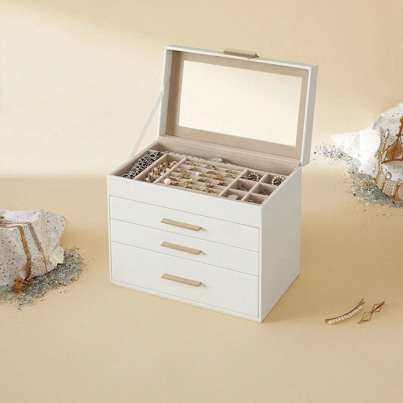 Upgraded 4-Layer Jewelry Stora - огляд і ціна Velvet Jewelry Box