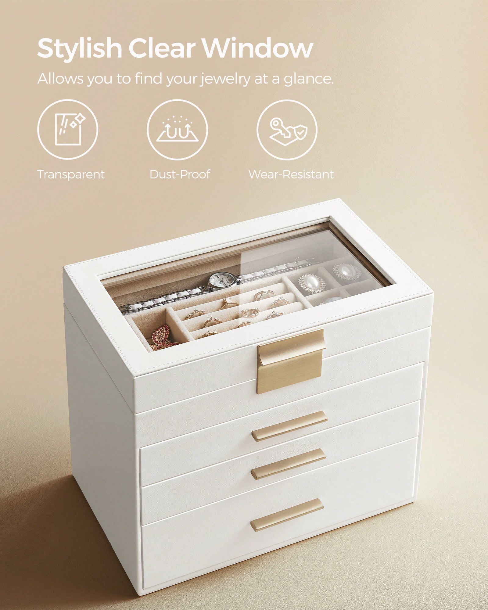 Upgraded 4-Layer Jewelry Stora - огляд і ціна Velvet Jewelry Box